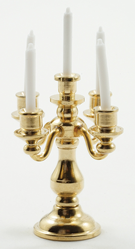 Dollhouse Miniature 5-Arm Candelabra